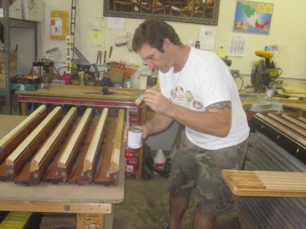 gluing pool table bumpers