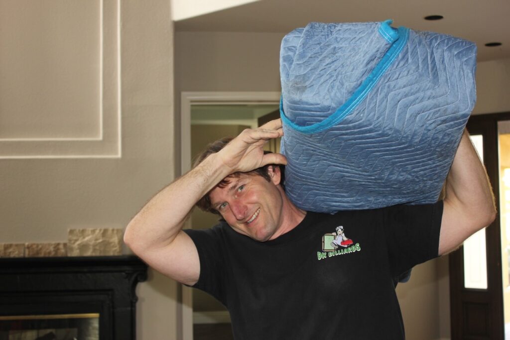 carrying pool table rails